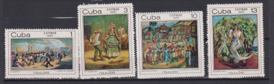CUBA PICTURI 1970 MI. 1635-1639 MNH foto