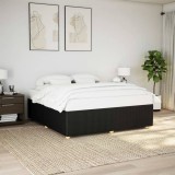 Gossi cadru de pat fara saltea, negru, 200x200 cm, textil
