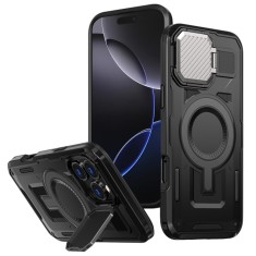 Husa iPhone 16 Pro Max protectie camera Techsuit CamVault MagSafe, negru foto