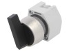 Comutator rotativ 22mm negru 2 poziții
