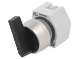 Comutator rotativ 22mm negru 2 poziții