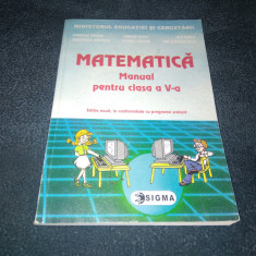 MATEMATICA MANUAL PENTRU CLASA A V A SIGMA