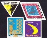 A2948N Lot 4 etichete TAROM Rom&acirc;nia comunistă