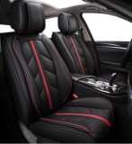 2 x Huse Scaune pentru Masini Auto Universal Negru Rosu Piele
