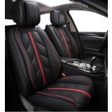 2 x Huse Scaune pentru Masini Auto Universal Negru Rosu Piele