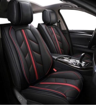 2 x Huse Scaune pentru Masini Auto Universal Negru Rosu Piele foto
