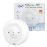 Senzor de inundatie, PNI SafeHouse HS527 Wi-Fi, cu alarmare sonora 80 dB, comunicare wireless, alimentare baterii