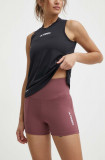 Adidas TERREX pantaloni scurti sport Multi femei, culoarea bordo, neted, high waist, IP6872