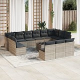 Gossi set mobilier de gradina cu perne,14 piesegri deschis, poliratan