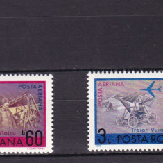 ROMANIA 1972 LP 803 ANIVERSARI AVIATIE SERIE MNH