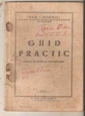Ghid practic tabele si formule folositoare 1942 foto