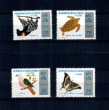 New Hebrides (Fr) 1974 - Fauna, animale, fluturi, păsări, serie neuzata