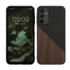 Husa Kwmobile pentru Samsung Galaxy A15 5G, Maro/Negru, Lemn, KWM000021OT001C, Silicon, Carcasa