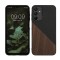 Husa Kwmobile pentru Samsung Galaxy A15 5G, Maro/Negru, Lemn, KWM000021OT001C