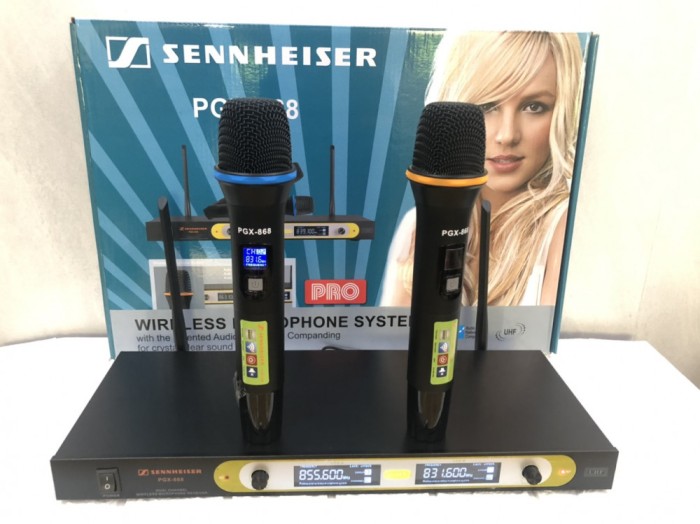 SET 2 MICROFOANE WIRELESS PROFESIONALE SENNHEISER PGX-866,UFM,SUNET HI FI,NOU!