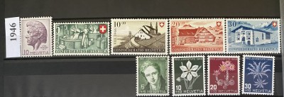 ELVETIA 1946, An complet, serii MNH foto