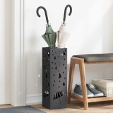 VidaXL Suport de Umbrele Negru Metal Mediu Model