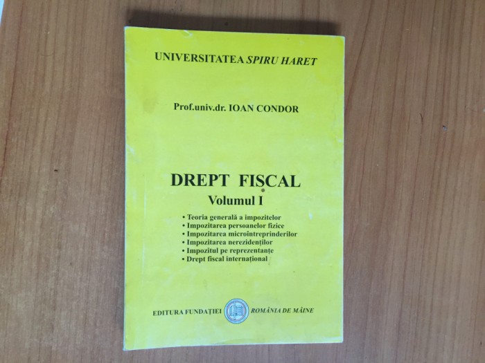 n7 DREPT FISCAL, Vol.1 - Prof. univ. dr. Ioan Condor