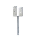Papuc reazem, din tabla de otel zincat, cu tija, 81 x 60 x 102 mm