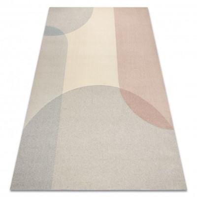Covor din l&amp;acirc;nă FLUX 461.7.AE990 OSTA - Geometric, structural, loft bej / gri, 80x140 cm foto
