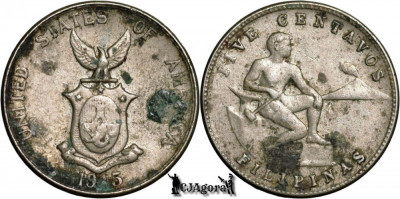 1945 S 5 Centavos - Filipine foto