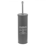 Perie WC Metal Antracit Decorativ, Baza Stabila, 39cm, Design Modern