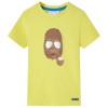 Tricou pentru copii cu m&acirc;neci scurte, galben, 104 11615, vidaXL