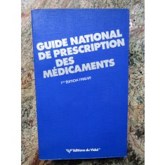 GUIDE NATIONAL DE PRESCRIPTION DES MEDICAMENTS