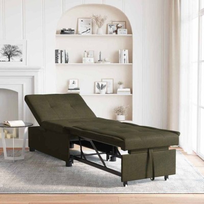 vidaXL Canapea extensibilă Gri &amp;icirc;nchis 67 x 194 x 38 cm 42008605 foto