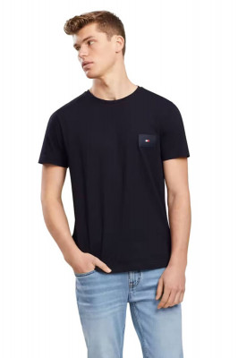 Tricou barbati Tommy Hilfiger Essential Badge Negru foto