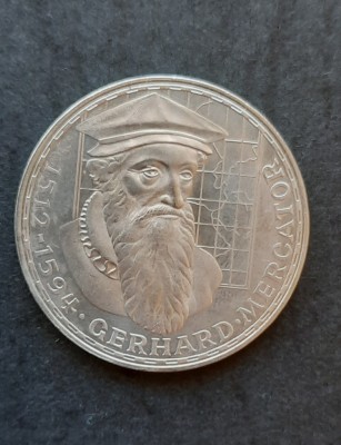 Moneda comemorativa - 5 DM litera F &amp;quot;Gerhard Mercator&amp;quot;, 1969 - G 3610 foto