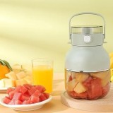 Blender portabil, re&icirc;ncarcabil USB, cu 4 lame, pentru shake-uri și smoothie-uri, cu capac suplimentar, verde