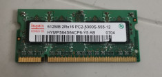 Ram Laptop hynix 512MB DDR2 PC2-5300S HYMP564S64CP6-Y5 foto