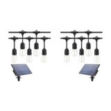 Pachet 2 Ghirlande cu 10 Becuri LED cu Lumina Calda pentru Exterior si Panou