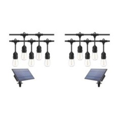 Pachet 2 Ghirlande cu 10 Becuri LED cu Lumina Calda pentru Exterior si Panou
