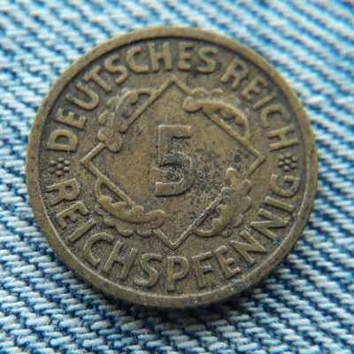 2h - 5 Reichspfennig 1936 F Germania / Pfennig Deutsches Reich foto