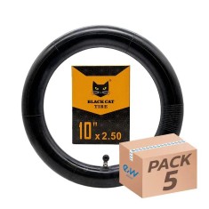 Cameră de aer pentru trotineta electrică 10x2,5 Black Cat &ndash; valvă curbată 90&times;90, 5 bucăți | Motorevolution (copie)