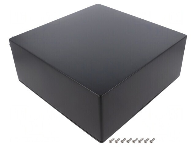 Carcasă universală aluminiu neagră 250x250x100mm