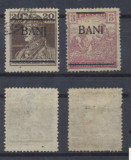 ROMANIA Ungaria 1919 emisiunea privata Ineu 2 timbre Karl 20 B &amp; Seceratori 3 B