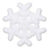 Autocolant Decorativ Craciun, Fulg 3D, Culoare Alb, Material Spuma, Dimensiune 15x15cm, Oem