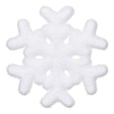 Autocolant Decorativ Craciun, Fulg 3D, Culoare Alb, Material Spuma, Dimensiune 15x15cm