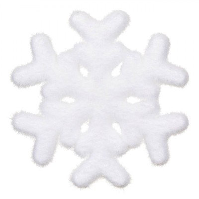 Autocolant Decorativ Craciun, Fulg 3D, Culoare Alb, Material Spuma, Dimensiune 15x15cm foto