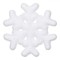Autocolant Decorativ Craciun, Fulg 3D, Culoare Alb, Material Spuma, Dimensiune 15x15cm