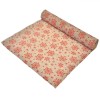 &Uuml;esătură Decorativă de Crăciun, Model Fulgi, Bej cu Roșu, 5m x 48cm, Poliester, Oem