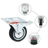 Cumpara ieftin Roți pivotante cu fr&acirc;ne duble, 4 buc., 75 mm