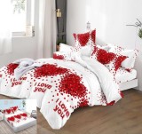 Lenjerie Pat Josephina Sx146, Bumbac, 6 Piese, Cu Elastic, Imprimeu, Rosu