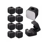 Set 10 organizatoare de cablu autoadezive, inchidere magnetica, ABS-PC, negru