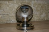 Vand lampa Art deco de mici dimensiuniH-18cm diam.-14,5 cm,cromata
