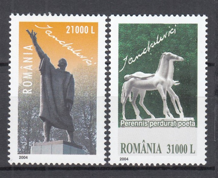 ROMANIA 2004 LP1657 IDEL IANCHELEVICI EMISIUNE COMUNA ROMANIA-BELGIA SERIE MNH