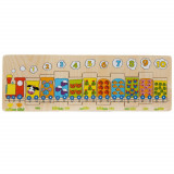 Puzzle din lemn, Woody, Trenulet, 11 piese